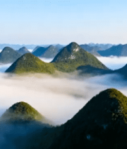 海中的连绵山脉景观3966#横屏 