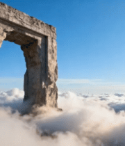 云海中的石拱门景观3217#横屏 