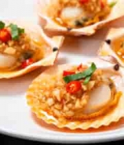  蒜蓉扇贝美食特写素材151#横屏 	 