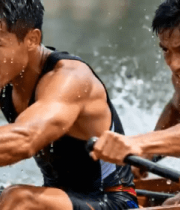 运动员划船比赛近景画面1411#横屏 