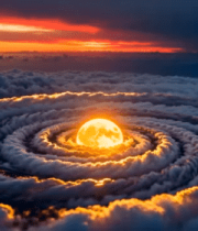 云海之上日出螺旋景观5016#横屏 