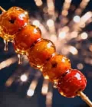  糖葫芦特写_背景灯笼烟花1902#横屏 	 