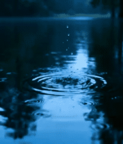 雨滴落入水面自然景象2058#横屏 