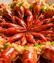  蒜蓉小龙虾特写素材1403#横屏 	 