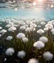  水下白色植物群全景1217#横屏 	 