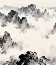  水墨风格山水素材2486#横屏 	 -