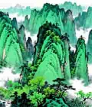  水墨山水国画风景画面435#横屏 	 