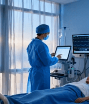 医院内医生查看病人状况409#横屏 