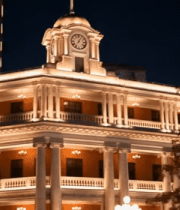 夜晚欧式建筑外观2526#横屏 