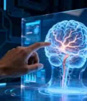  手触摸虚拟大脑科技画面1254#横屏 	 