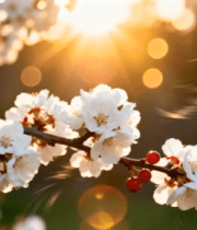 阳光下绽放的花朵特写1903#横屏 