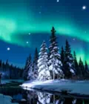  摄影师拍摄北极极光夜景2817#横屏 	 -