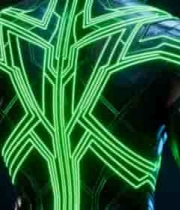  身着发光纹路服装人物背影2049#横屏 	 - 