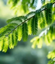 阳光下的绿色植物枝叶特写218#横屏 