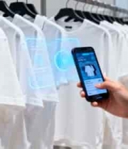  商场内手持手机扫描服装377#横屏 	 