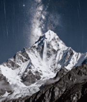 雪山星空壮丽全景2790#横屏 