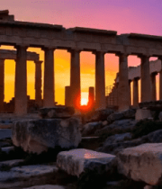  商店外大象雕塑与行人画面14#横屏 	 