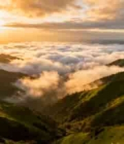  山间云海日出自然风光1305#横屏 	 