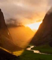  山谷日出自然风光941#横屏 	 