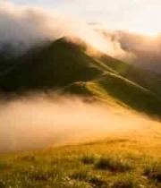  山间日出云雾缭绕景象2015#横屏 	 