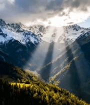 山森林阳光照射全景516#横屏 