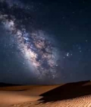  沙漠夜空银河美景1025#横屏 	 -