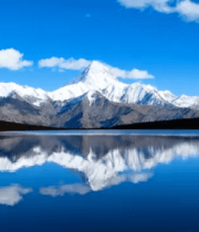 雪山湖泊自然风光全景(3)2956#横屏 