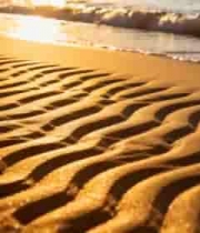  沙滩海浪自然风光近景369#横屏 	 -