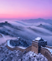 雪后长城晨曦风光5112#横屏 