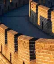  中国长城砖石建筑特写3074#横屏 	 