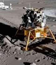  月球表面宇航员与探测器场景854#横屏 	 