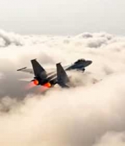  战斗机高空飞行素材1369#横屏 	 -