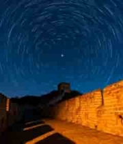  长城星空夜景素材1561#横屏 	 - 