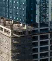  在建写字楼城市建筑俯瞰2534#横屏 	 -