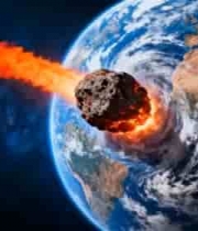  陨石撞击地球太空场景素材2699#横屏 	 
