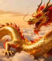  云端金色中国龙1221#横屏 	 