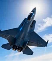  战斗机蓝天飞行画面33#横屏 	 