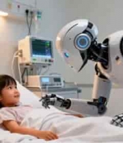  医院中机器人与小女孩互动16#横屏 	 