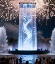  夜景喷泉及烟花表演现场1216#横屏 	 - 