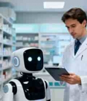  药剂师与机器人在药房工作38#横屏 	 -