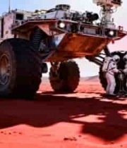  宇航员在火星操作探测车2056#横屏 	 -