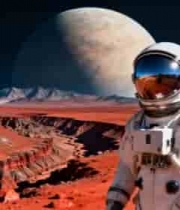  宇航员火星表面探索场景94#横屏 	 