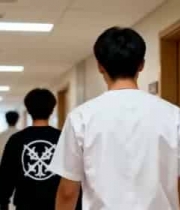  医院走廊人物行走素材762#横屏 	 