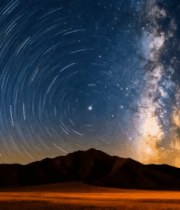 星空下的山脉夜景1957#横屏 