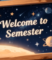 新学期欢迎标语星空画面1858#横屏 