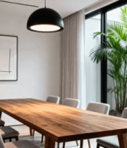 现代室内餐厅桌椅布置2824#横屏 