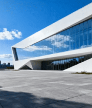 现代建筑前的城市风光2699#横屏 