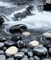 溪流边的鹅卵石3628#横屏 