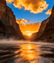 峡谷日出自然风光(1)4745#横屏 