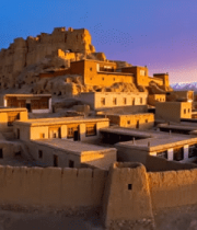 藏古遗址黄昏全景284#横屏 